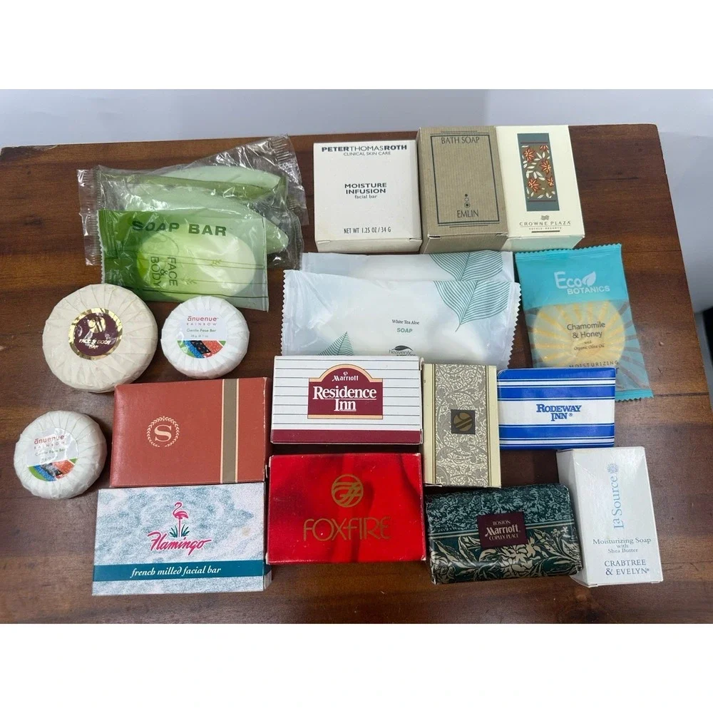 LOT OF 20 SAMPLES Hotel Bar Of Soaps‎ Face Body Soaps Variety